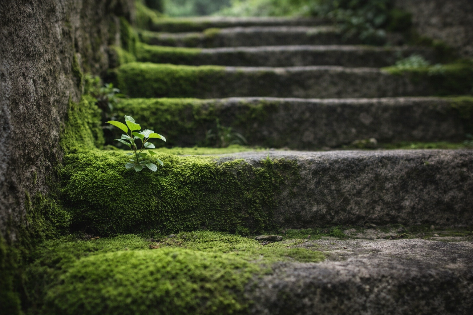 a digital photograph captures lush green moss grow
